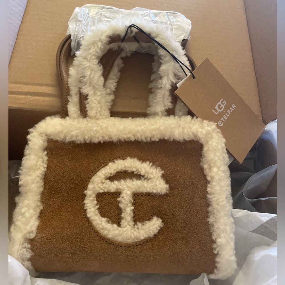 NWT Telfar UGG Small Shopper in Chestnut STILL IN ORIGINAL DUSTBAG